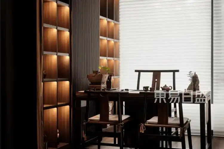 信达公园里132平新中式风装修效果图