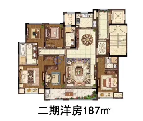 【金坛新城金郡_常州金坛新城金郡楼盘】五居室户型图|5室2厅3卫建面
