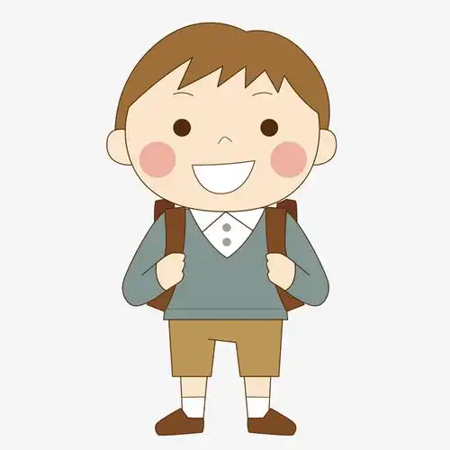 卡通装饰人物介绍海报设计男孩子