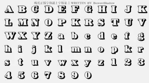 bowersshadow免费字体下载 - 英文字体免费下载尽在字体家