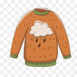 手绘卡通冬天冬季衣服