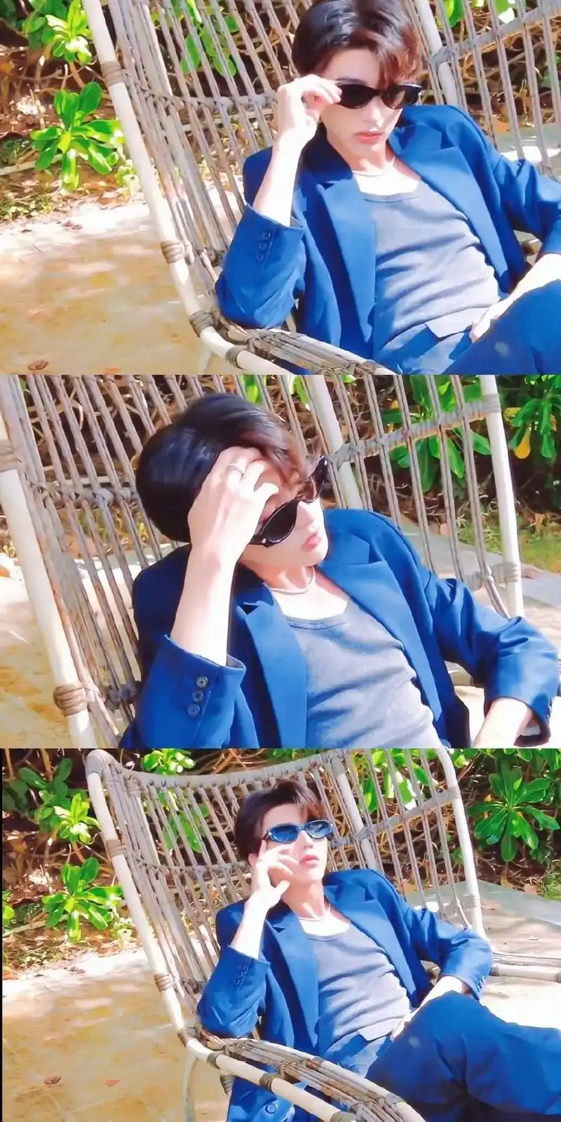 坤坤在三亚玩的好开心啊,羡慕死那个小孩了那个也拍了好多帅帅的 - 抖