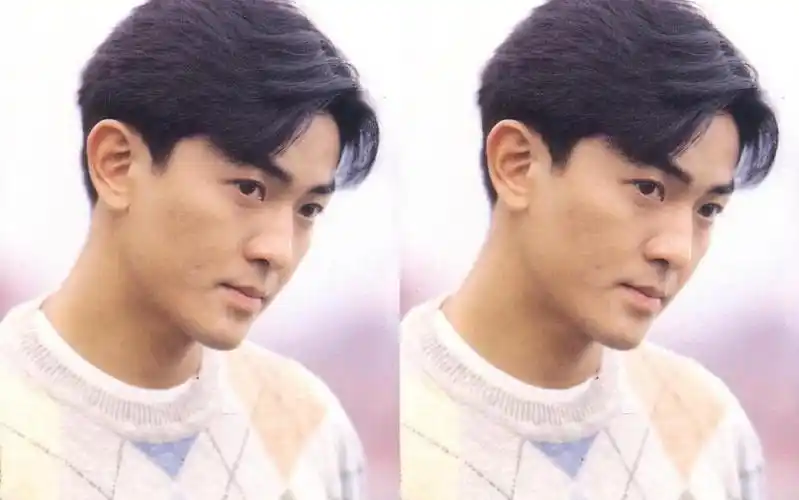 郑伊健年轻时的短发旧照被疯传,网友:甩长头发的他好几条街!