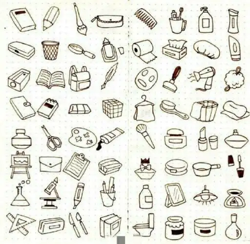 小红书生活用品简笔画手账本(小红书简笔画钱包) -【爱个性】