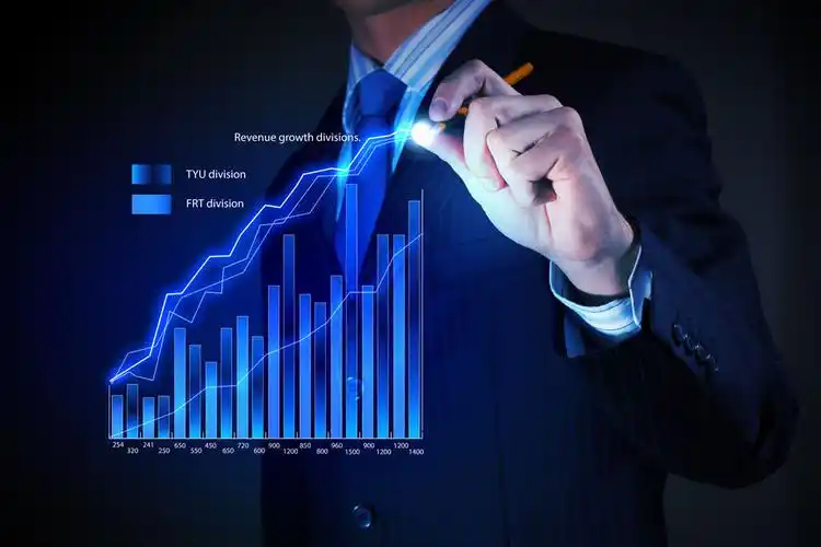 商务男士与走势图下载(图片id:365842)_-商务人士-人物图片-图片素材