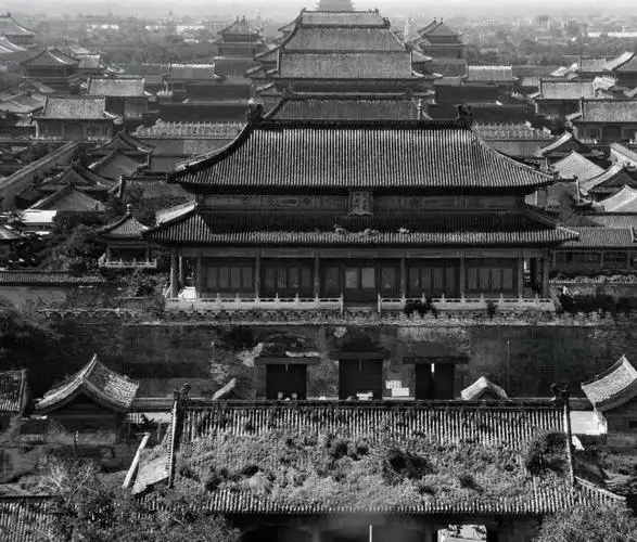由北向南俯视紫禁城的老照片1917 年