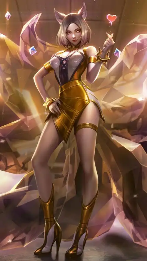 lol英雄联盟 kda 阿狸至臻4k手机壁纸竖屏游戏美女2160x3840