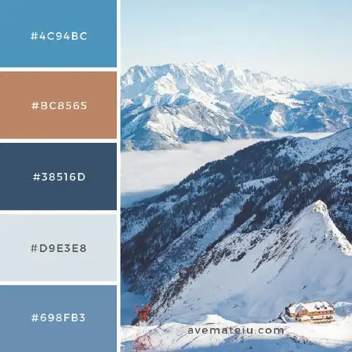 冷色系配色参考