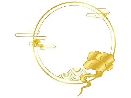 金色边框祥云边框花朵中国风边框适量边框新年边框