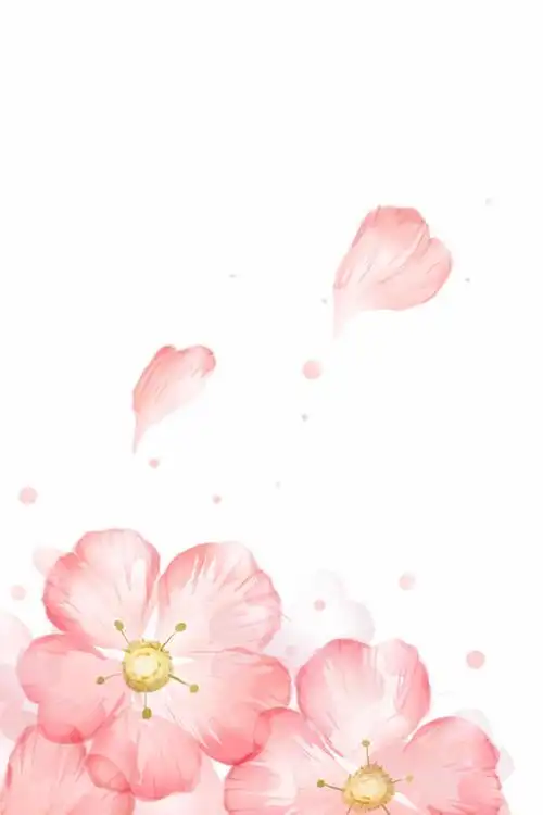 无人,竖图,彩色,插画,留白,白色背景,绘画,数码,科技,美景,桃花,阴影,