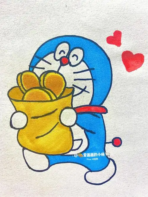 每日一画多啦a梦简笔画有教程