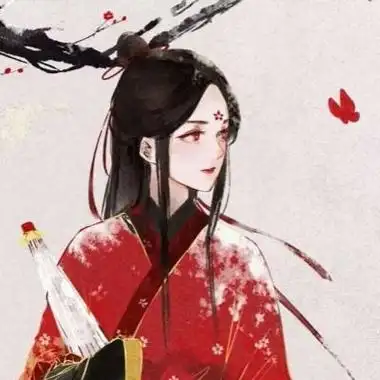 白发红衣女子古风头像 女生头像图片大全 -【爱个性】