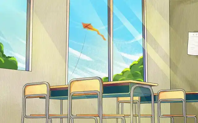 jpg素材卡通青春校园插画毕业照卡通校园教室插画毕业照校园青春jpg素