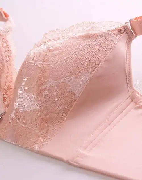 无钢圈聚拢舒适侧收文胸粉色