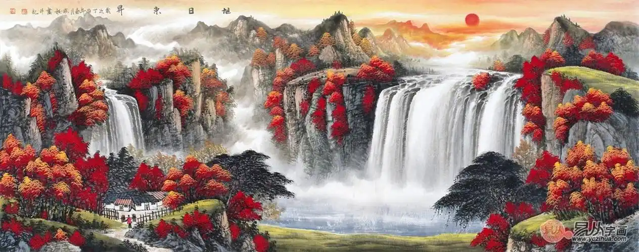 招财山水画高清图片聚财,最招财的山水画(招财聚宝装饰画)