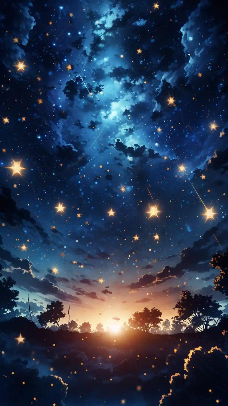 这组蓝色星空锁屏壁纸,带你领略无垠星空的魅力.