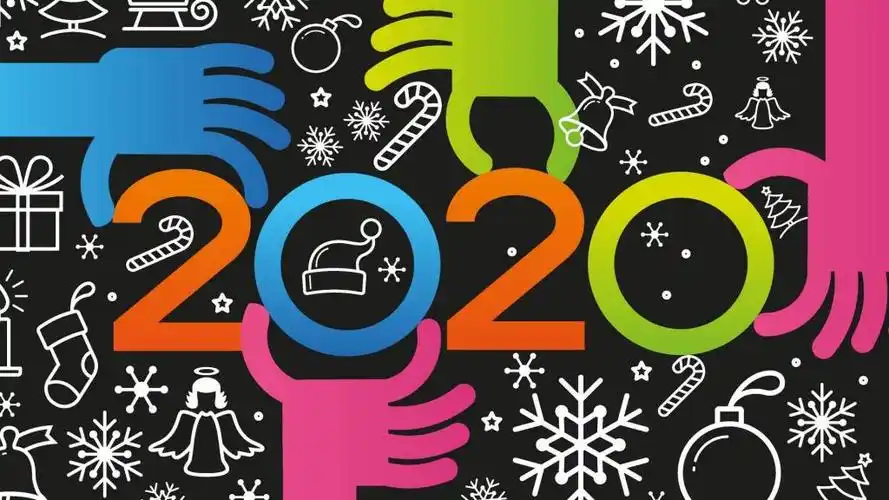 2020年新的一年个性艺术字设计,高清图片,艺术壁纸-回车桌面