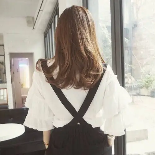 中长发卷发 尾部卷发造型