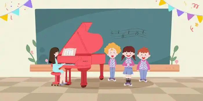 卡通儿童唱歌背景