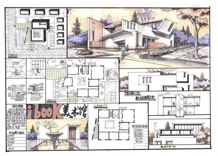 快题设计★别墅住宅手绘快题设计1★别墅住宅手绘快题设计2★办公楼