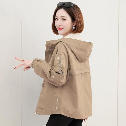 百搭刺绣外套女装风衣春秋季2020新款韩版宽松bf风衣短款工装夹克