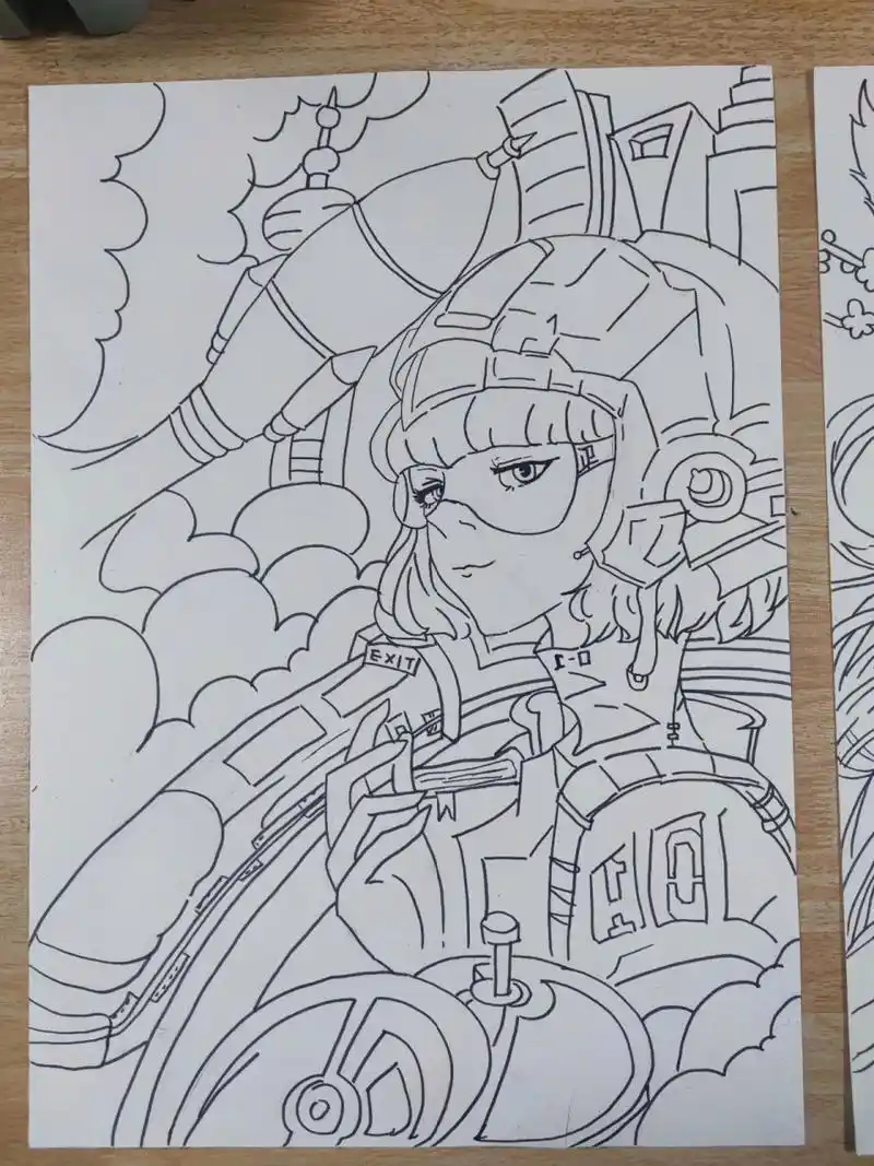 科幻画手绘  临摹的