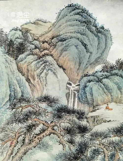 传统中国画青绿山水