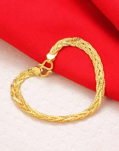 荟萃黄金千足金手链 麻花链9.74克uhl131221004_唯品会