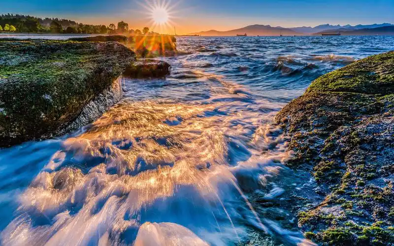 加拿大杰里科沙滩唯美风景图片桌面壁纸