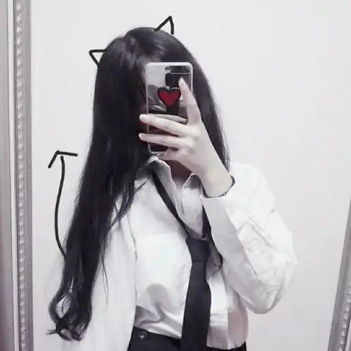 女生手机遮脸头像