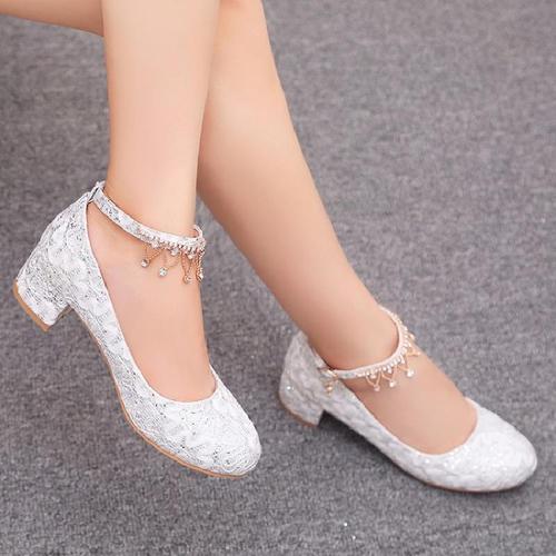 儿高跟鞋女公主水晶学生10岁小孩小学生演出表演水钻中大皮鞋