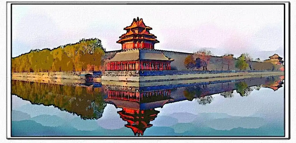 后期油画-紫禁城角楼