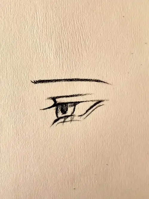 手绘动漫少女侧面线稿初学