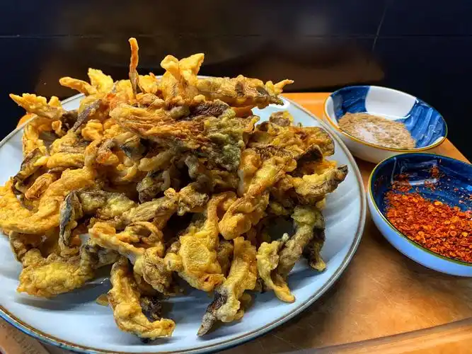 干炸平菇的做法