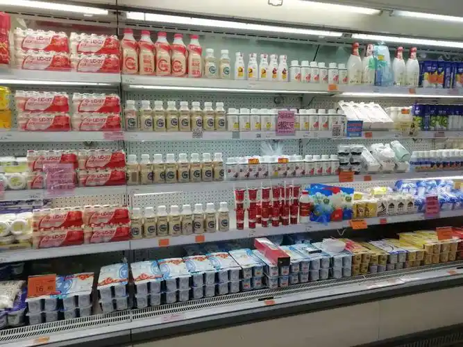 干性食品冷藏乳制品货架陈列图片