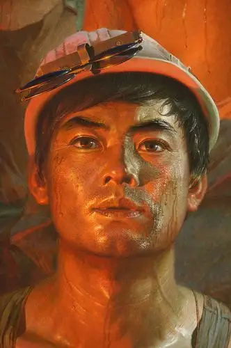 广廷渤 炼钢工人 局部