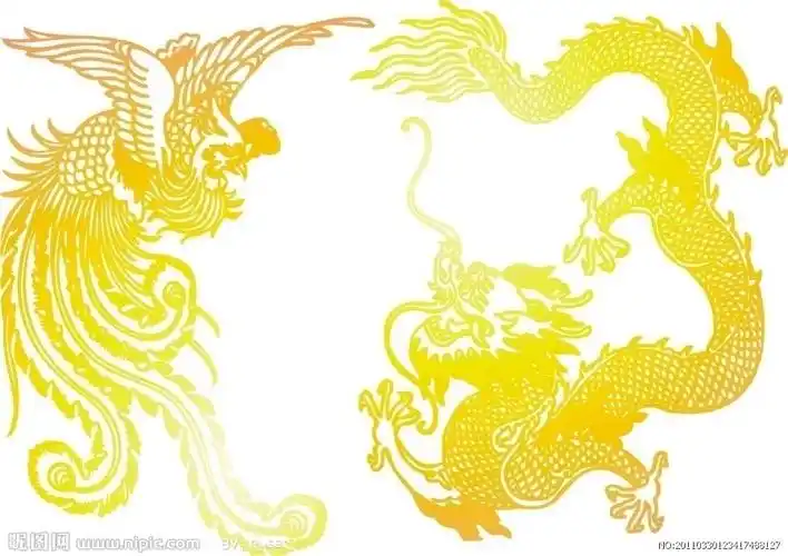 在我们的中国里有没有龙和凤凰的画,图片.