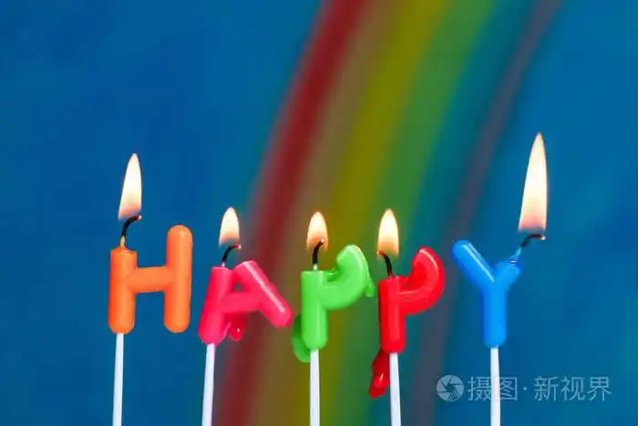 悲伤的快乐生日蜡烛
