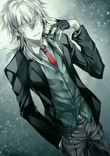 疏璃鹤永国丸刀剑乱舞制服西装眼睛二次元男生动漫壁纸头像银发插画