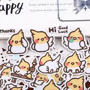 可爱的玄凤鹦鹉表情包 手帐贴纸手账卡通粘贴素材防水ins风小贴画