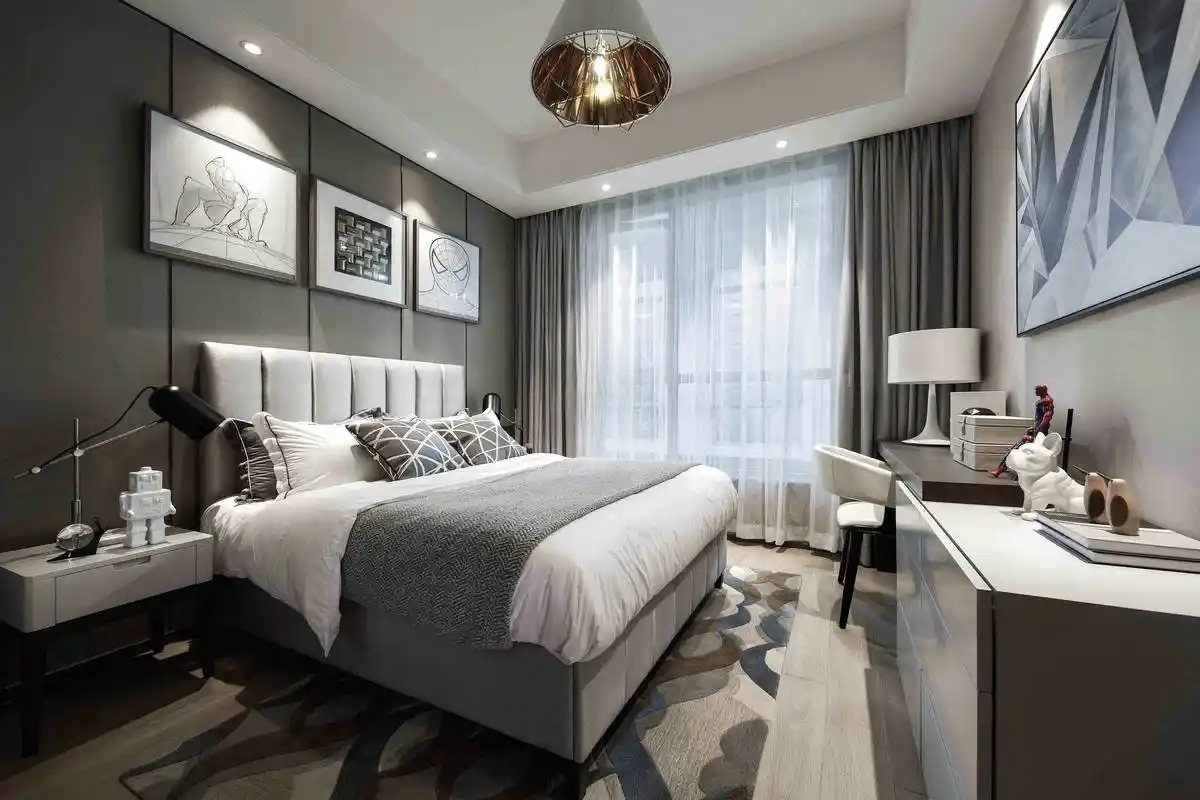 婚房卧室布置效果图,婚房卧室布置效果图案例_2023装修效果图-齐家网