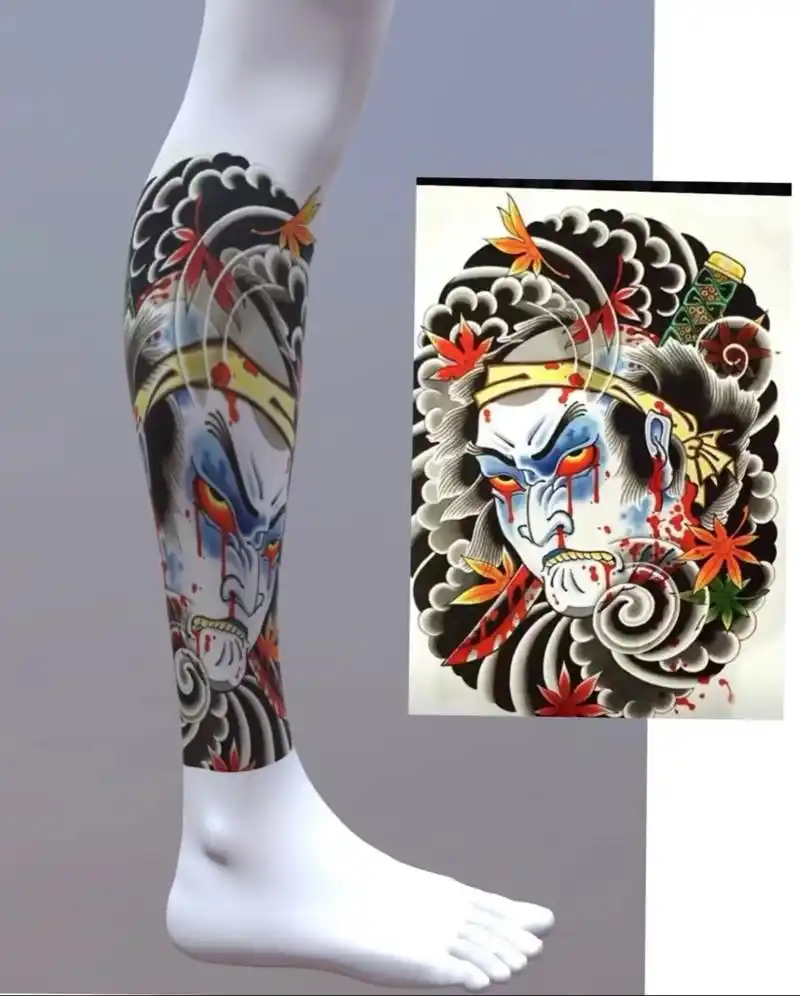 包小腿纹身手稿 老传统包小腿纹身手稿