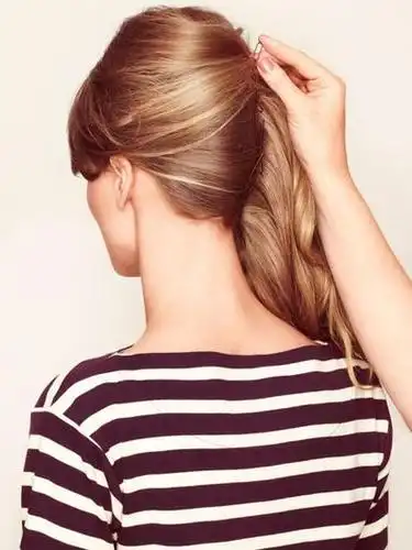 法式后盘发髻教程图解简单优雅片