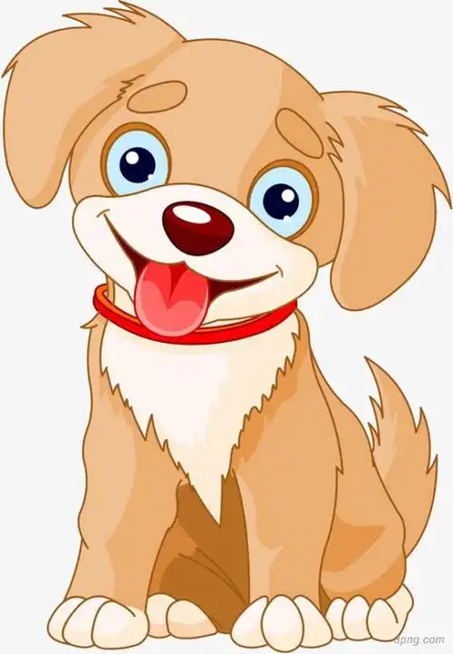 卡通狗狗png素材透明免抠图片-动植人物