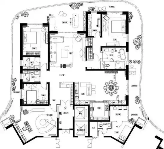 288㎡现代雅奢大平层拥有270度观景阳台抬头便是海景