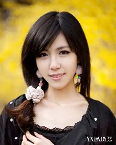 【图】三七分空气斜刘海图片 唯美简约巧提人气