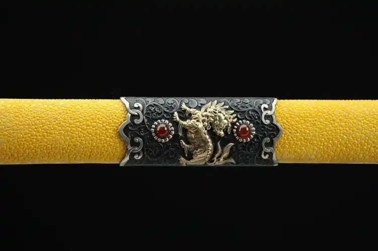 龙泉刀剑真鱼皮一体清剑三色铜大瓦面开槽唐剑传统冷兵器未开刃