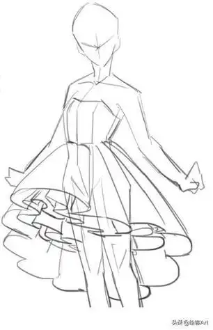 动漫人物简笔画怎么画连衣裙怎么画连衣裙