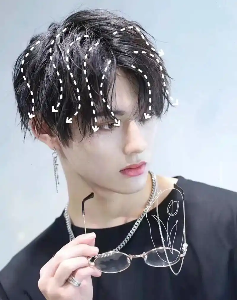 男生钢夹烫发型!