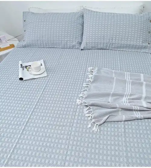 山东老粗布提花凉席